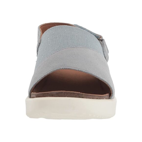 Rockport Women Kyra W Sling Slingback Platform Sandal Size US 9M Grey Blue Suede - Picture 3 of 6